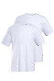 JP 1880 Herren L-8XL bis 8XL, T-Shirt im Doppelpack, Basic-Shirt aus Reiner Jerseyqualität, Rundhals, Bequeme Passform weiß, weiß 5XL 702637 20-5XL