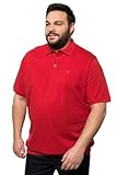 JP 1880 Herren Bauchfit Polo-Pullover, Salsa, 4XL EU