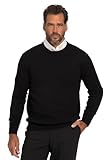 JP 1880 Herren große Größen Übergrößen Menswear L-8XL Pullover, runder Ausschnitt, JP1880-Stick, Baumwolle schwarz 5XL 708261130-5XL