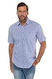 JP 1880 Herren Karohemd Hemd 1/1, Helles Blau, 5XL EU