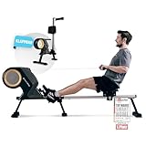 SportPlus Rudergerät für zuhause klappbar - Heimtrainer Rudergerät 8 Widerstandsstufen - leises Magnetbremssystem - Rudermaschine für zuhause - Designed in Germany - bis 150kg belastbar