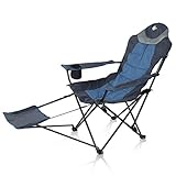your GEAR Campingstuhl Pineto - XXL Klappstuhl - Stuhl mit Fußauflage und Verstellbarer Rückenlehne